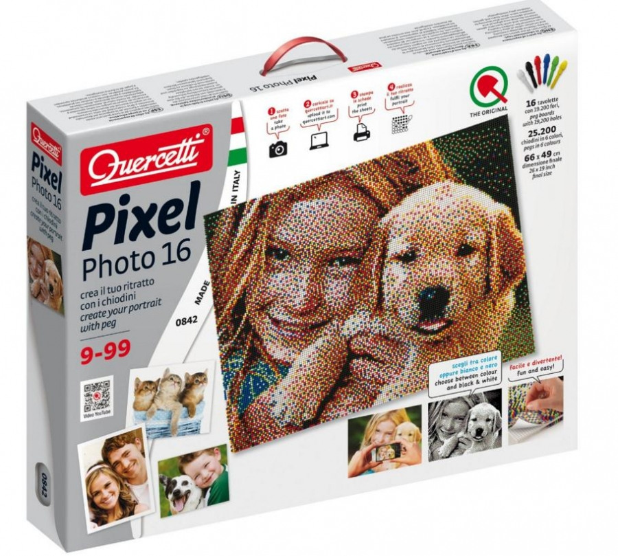 Пиксельная мозаика Создай свое фото 25200 деталей Pixel Photo Quercetti
