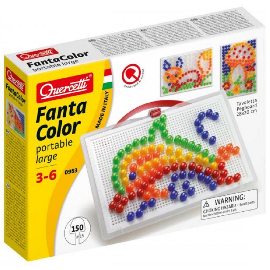 Мозаика в чемоданчике Quercetti Дельфин Fantacolor Portable