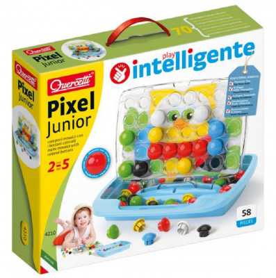 Мозаика для малышей Quercetti Pixel Junior в чемоданчике от 2 лет