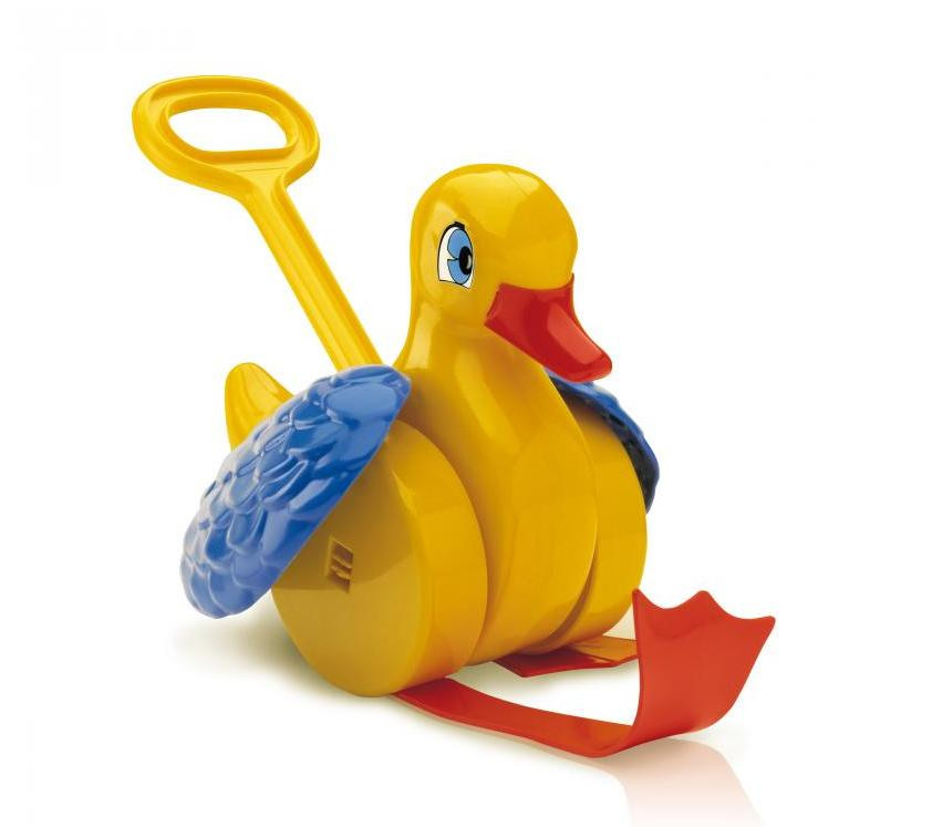  Утенок игрушка-каталка с ручкой от 1 до 3 лет Quack & Flap со звуковым эффектом