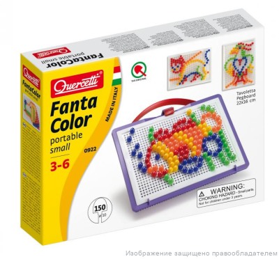 Мозаика рыбка Quercetti в чемоданчике Fantacolor Portable 150