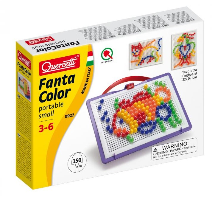 Мозаика рыбка Quercetti в чемоданчике Fantacolor Portable 150