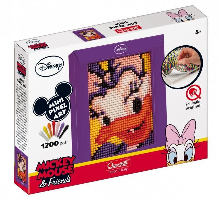 Пиксельная мозаика Mickey Mouse 1200 деталей Mini Pixel Art Quercetti